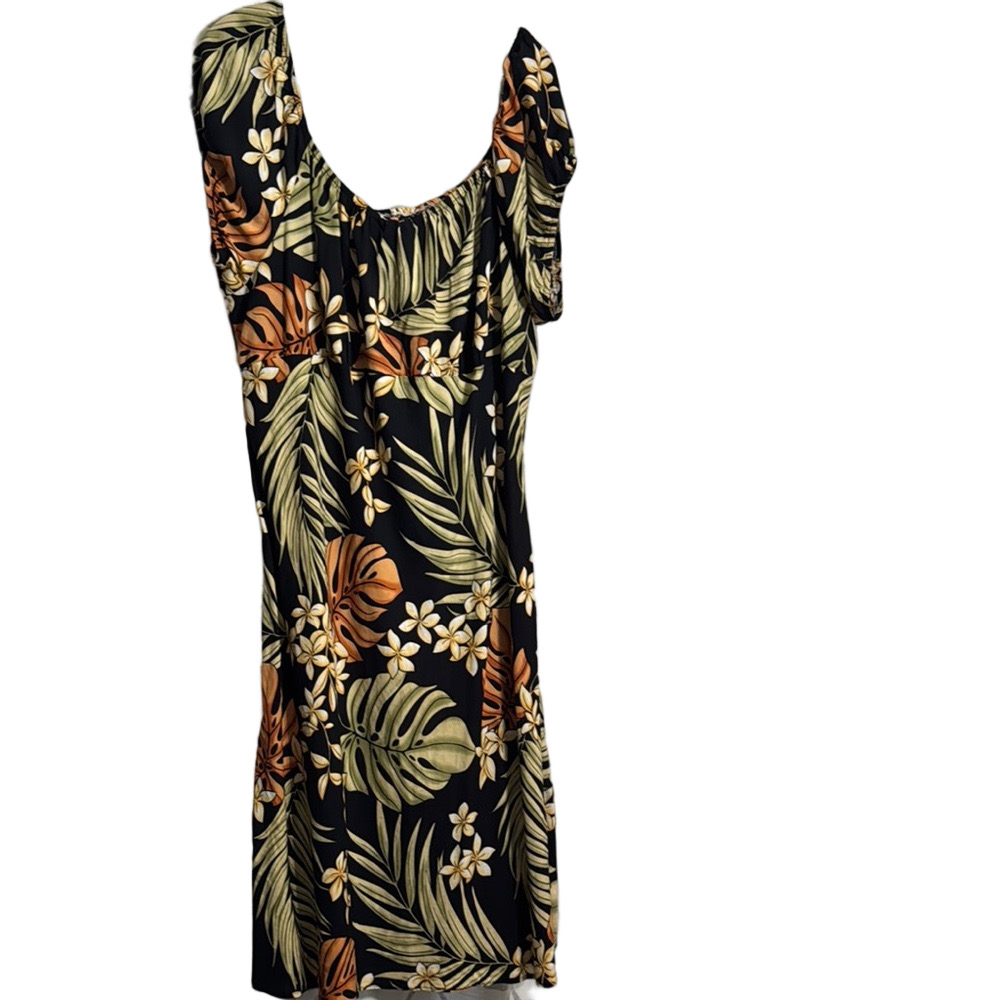 Floral Leaf Print Mini Dress
